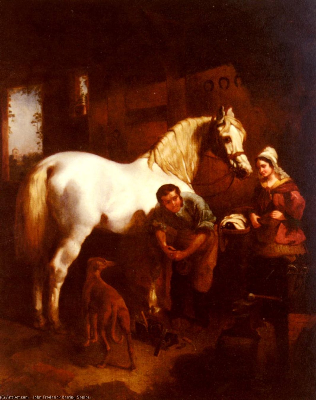 The Village Blacksmith — John Frederick Herring Senior