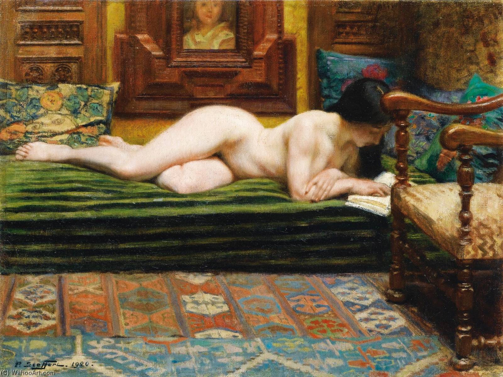 Jeune Femme Nue Lisant — Paul Sieffert