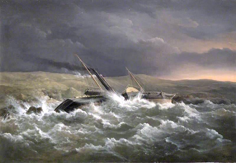 Hms Danube Blown On Shore While In Kazatch Bay, Sevastopol, Ukraine, 14 November 1854 — Richard Brydges Beechey