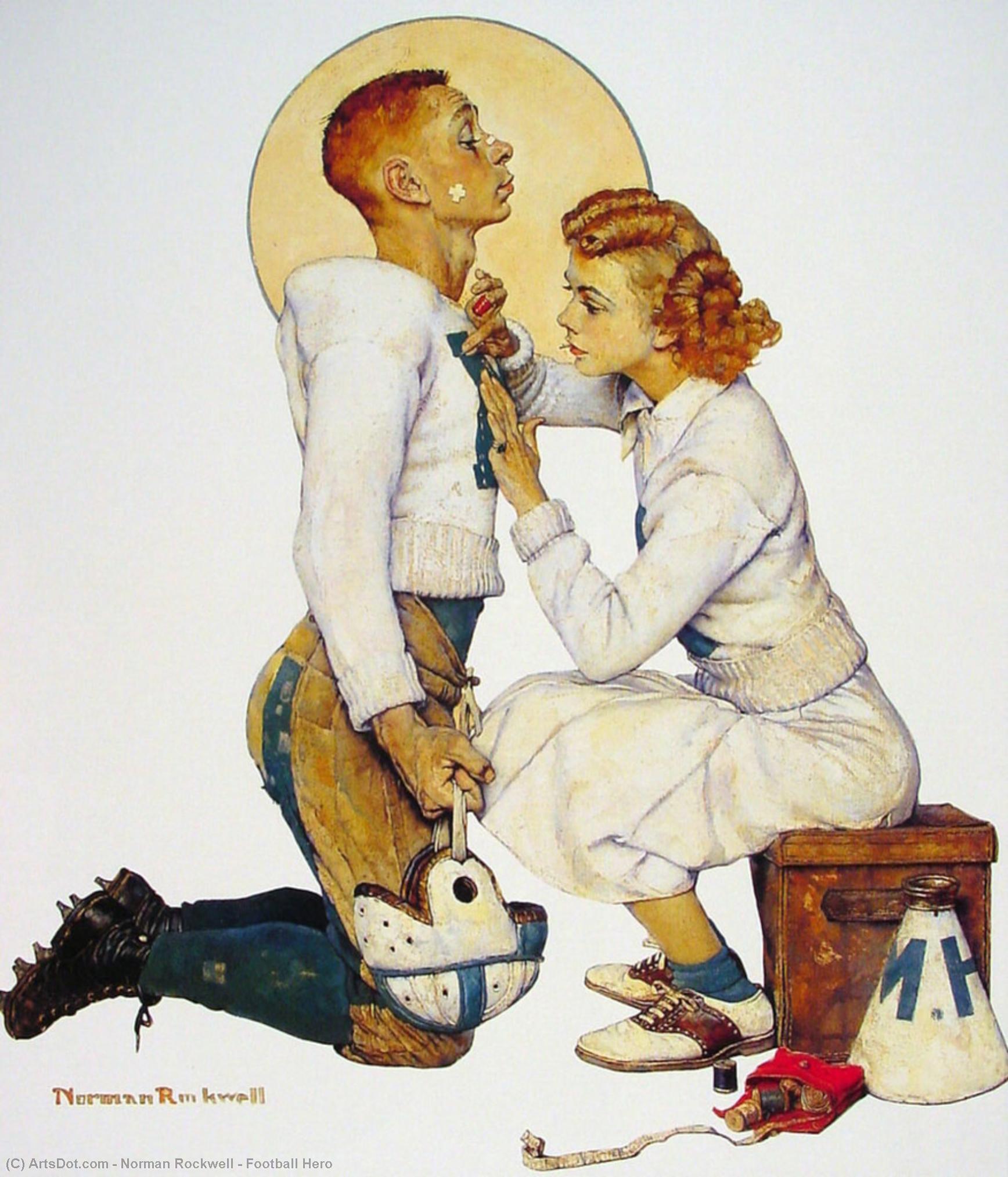 Football Hero — Norman Rockwell