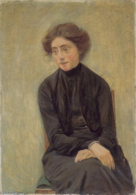 Portrait Of Miss Hedwig Ruetz — Max Liebermann