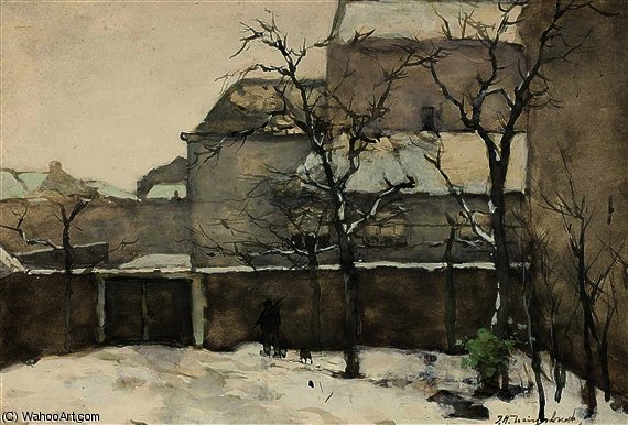 Garden In The Snow — Jan Weissenbruch