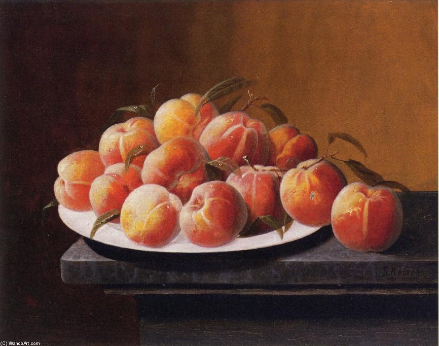 Peaches With Dew In A Bowl — Severin Roesen