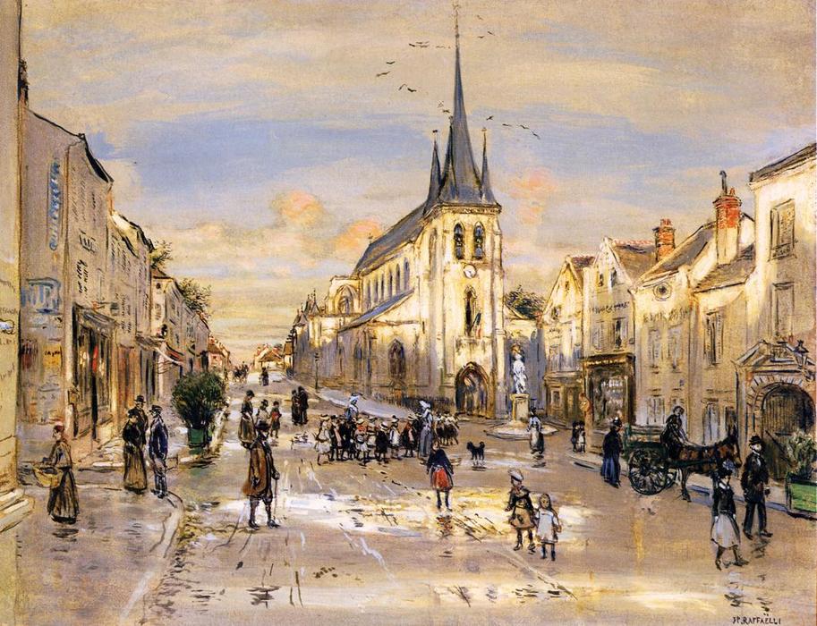The Place Saint-jean In Nemours — Jean-françois Raffaelli