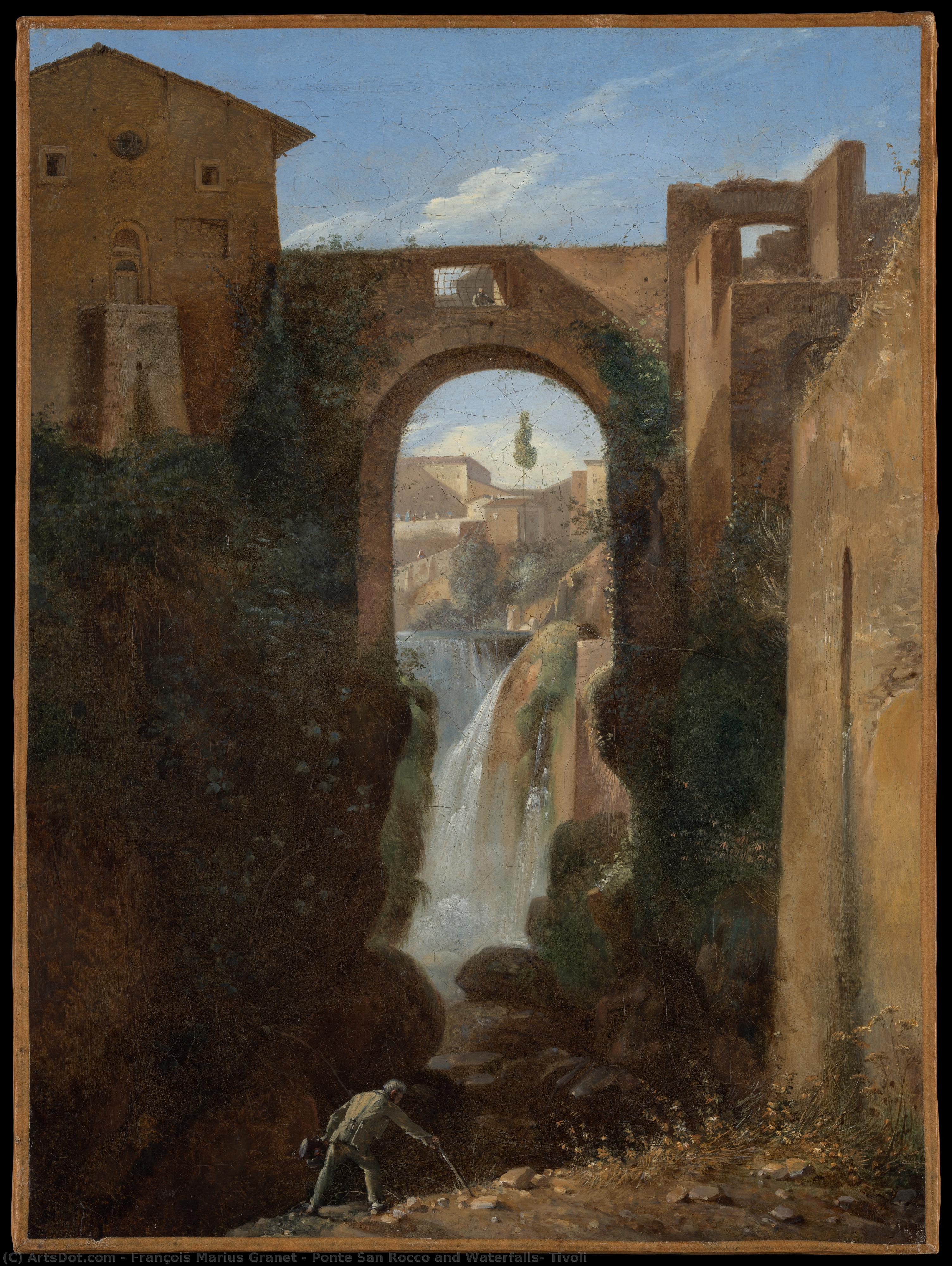 Ponte San Rocco And Waterfalls, Tivoli — François Marius Granet
