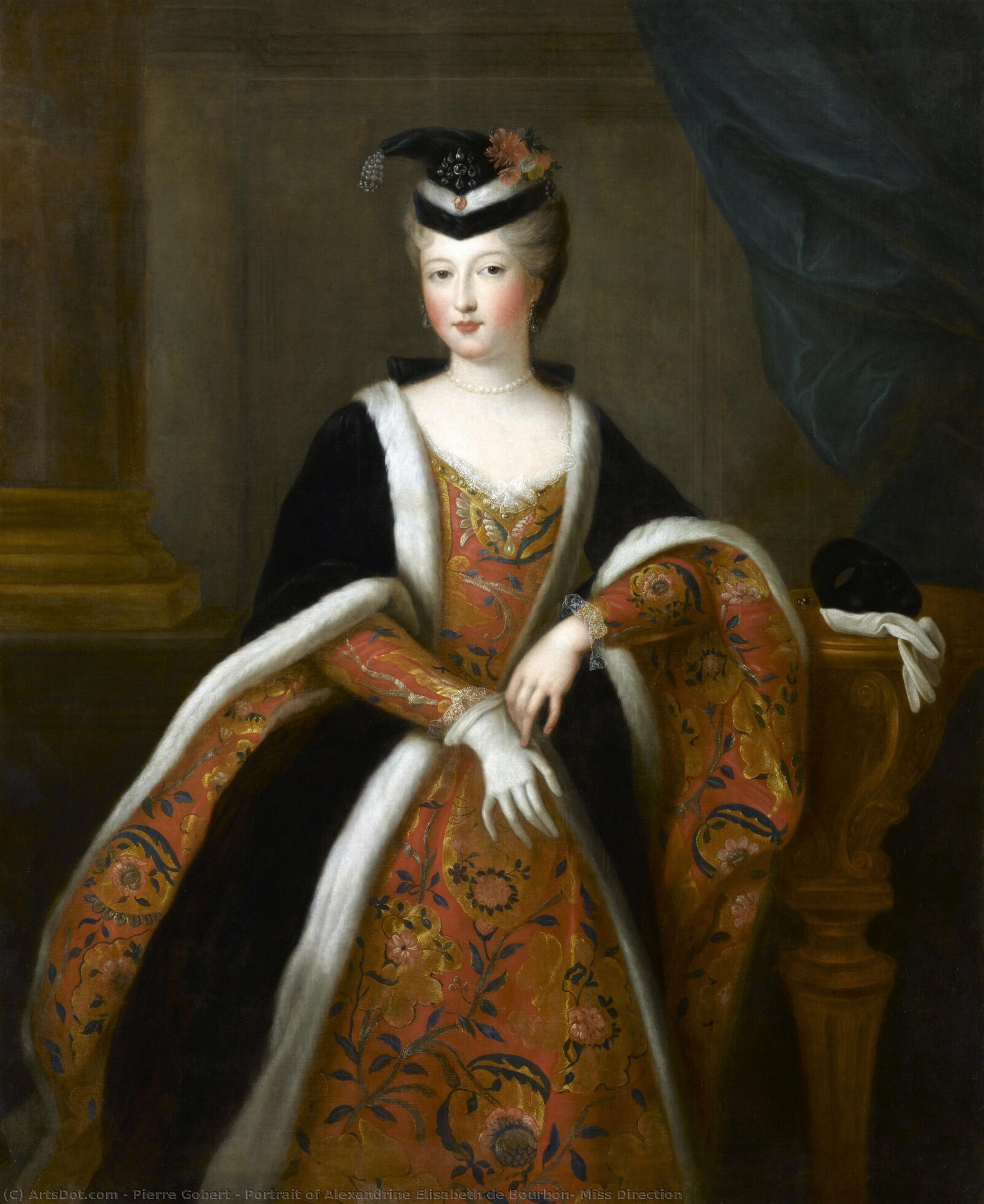 Portrait Of Alexandrine Elisabeth De Bourbon, Miss Direction — Pierre Gobert