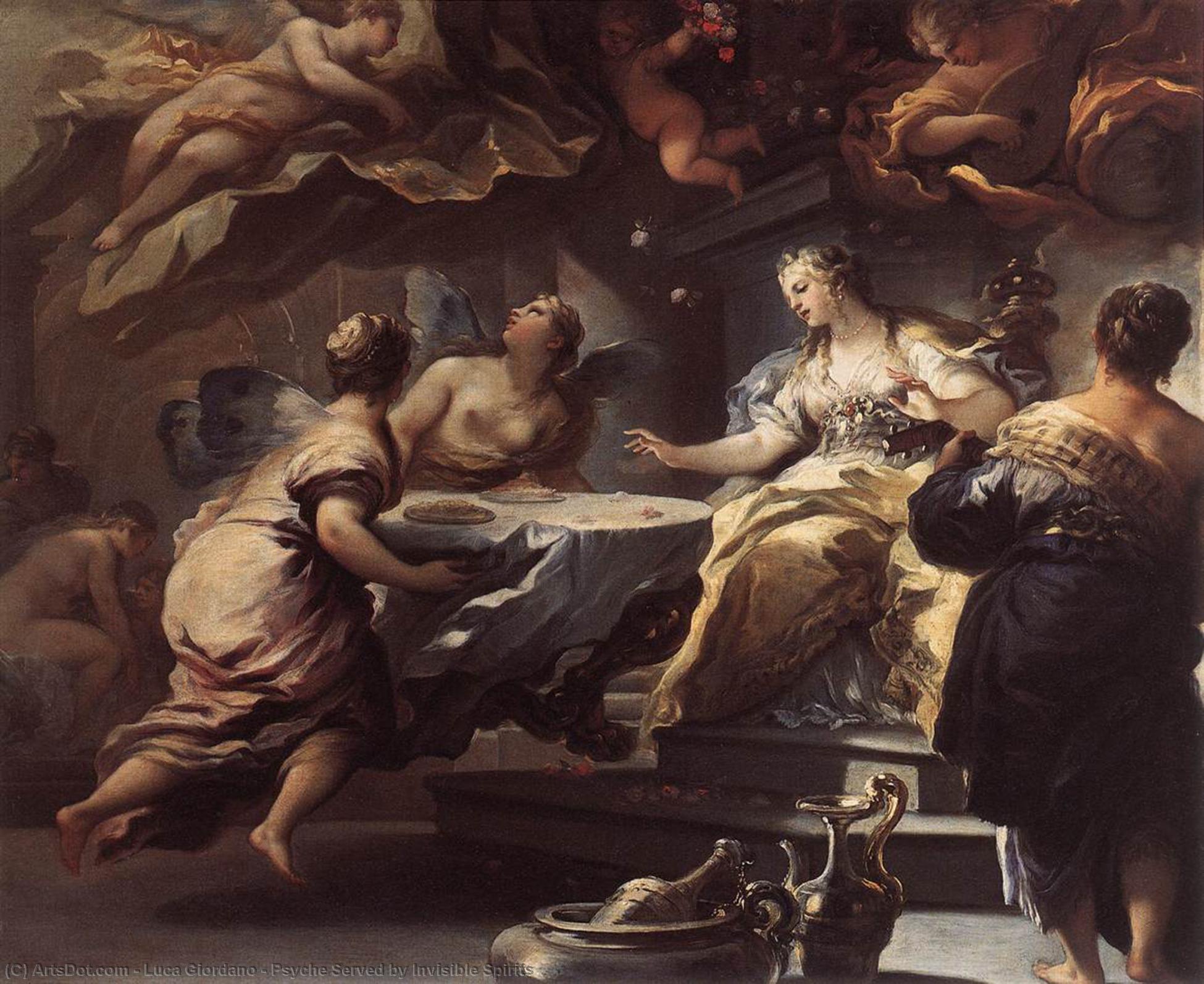 Psyche Served By Invisible Spirits — Luca Giordano
