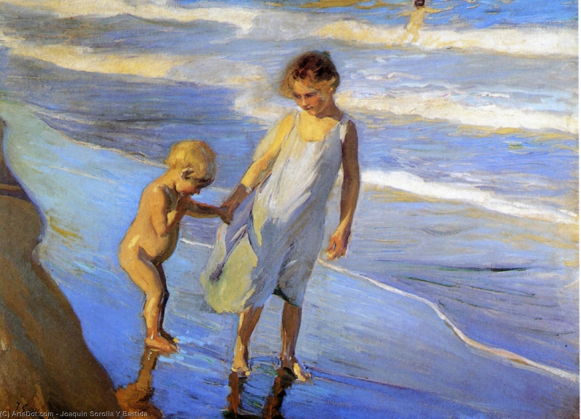 Valencia, Two Little Girls On A Beach — Joaquín Sorolla Y Bastida