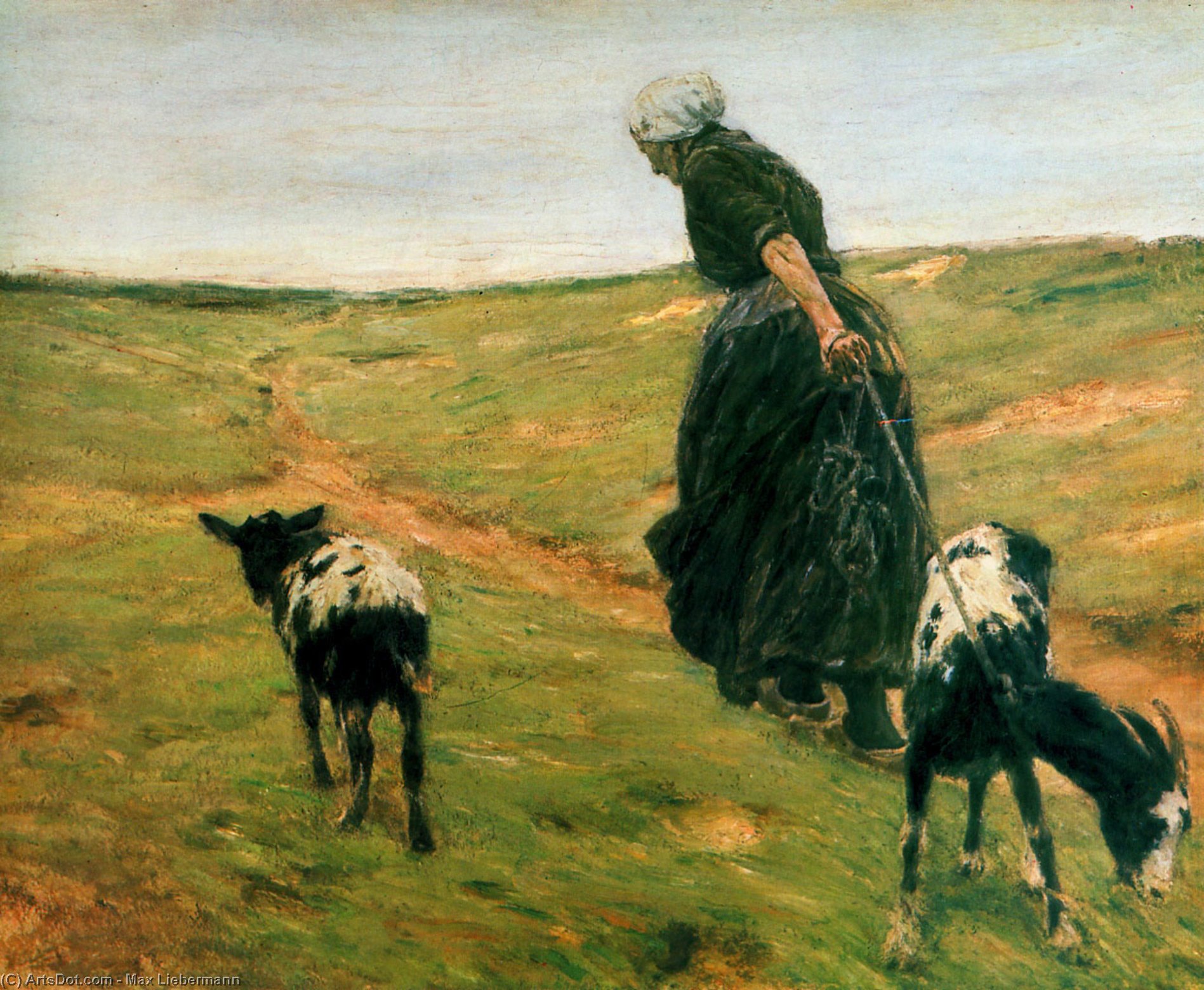 Woman With Goats — Max Liebermann
