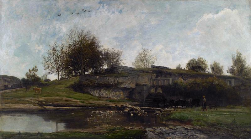 Ecluse Dans La Vallée D'optevoz (isère) — Charles-françois Daubigny