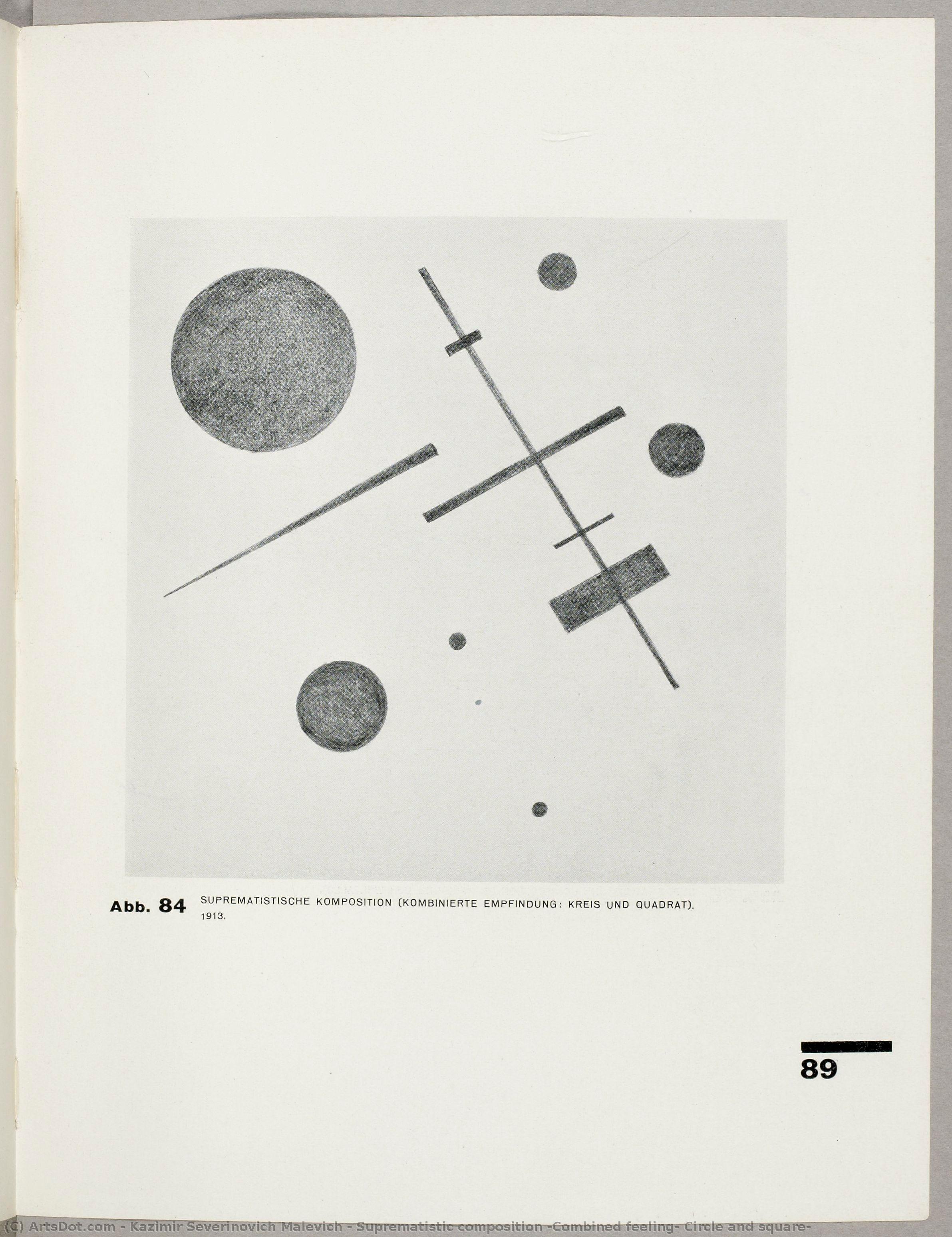 Suprematistic Composition (combined Feeling: Circle And Square) — Kazimir Malevich