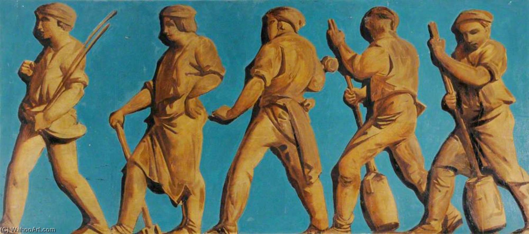 Frieze With Figures (polyptych) — Godfrey Sykes