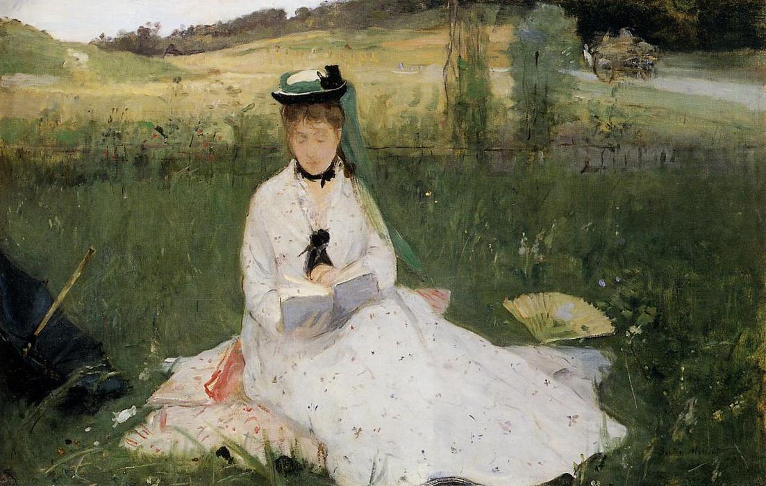 Reading With Green Umbrella — Berthe Morisot