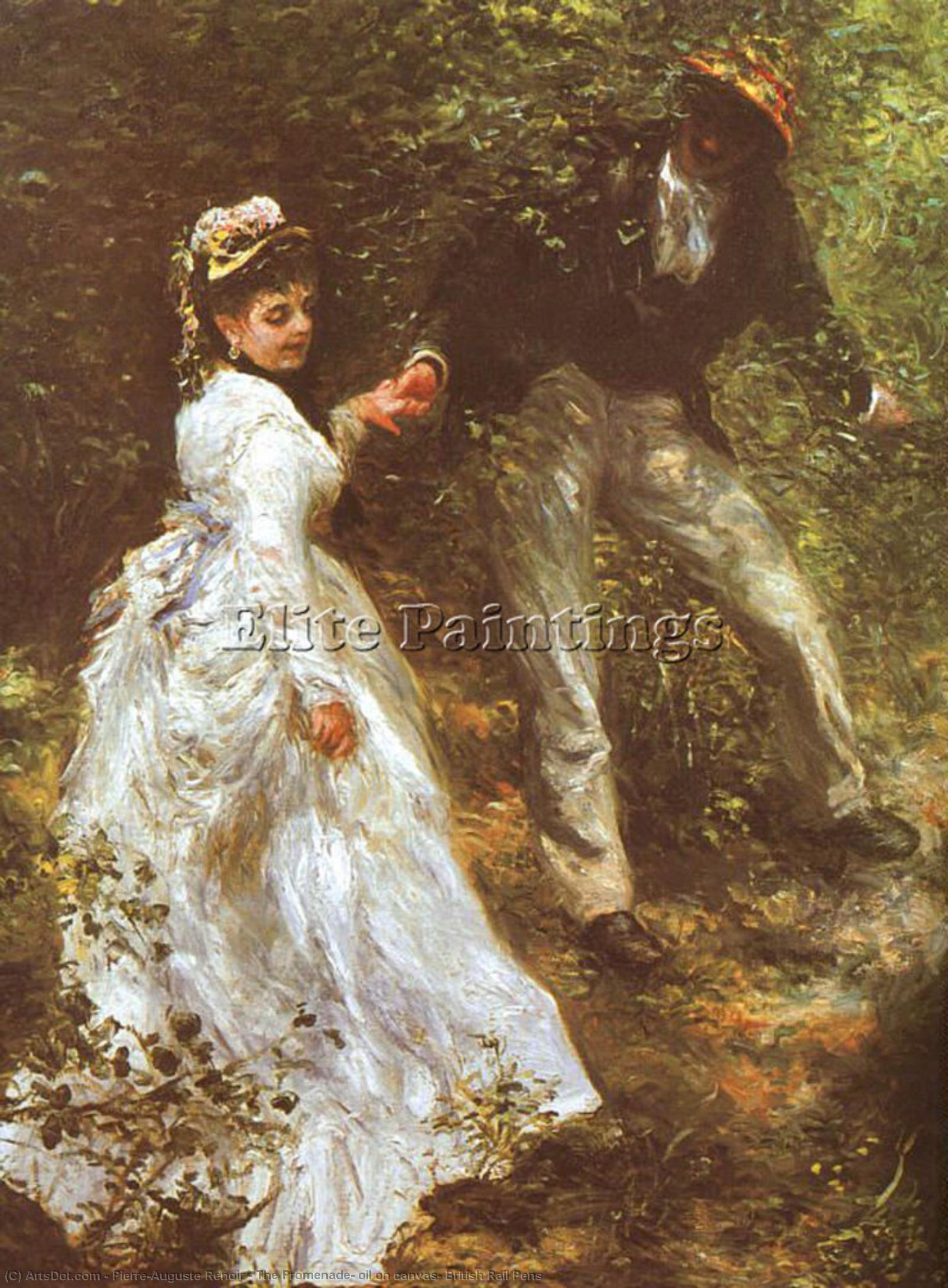The Promenade, Oil On Canvas, British Rail Pens — Pierre-auguste Renoir