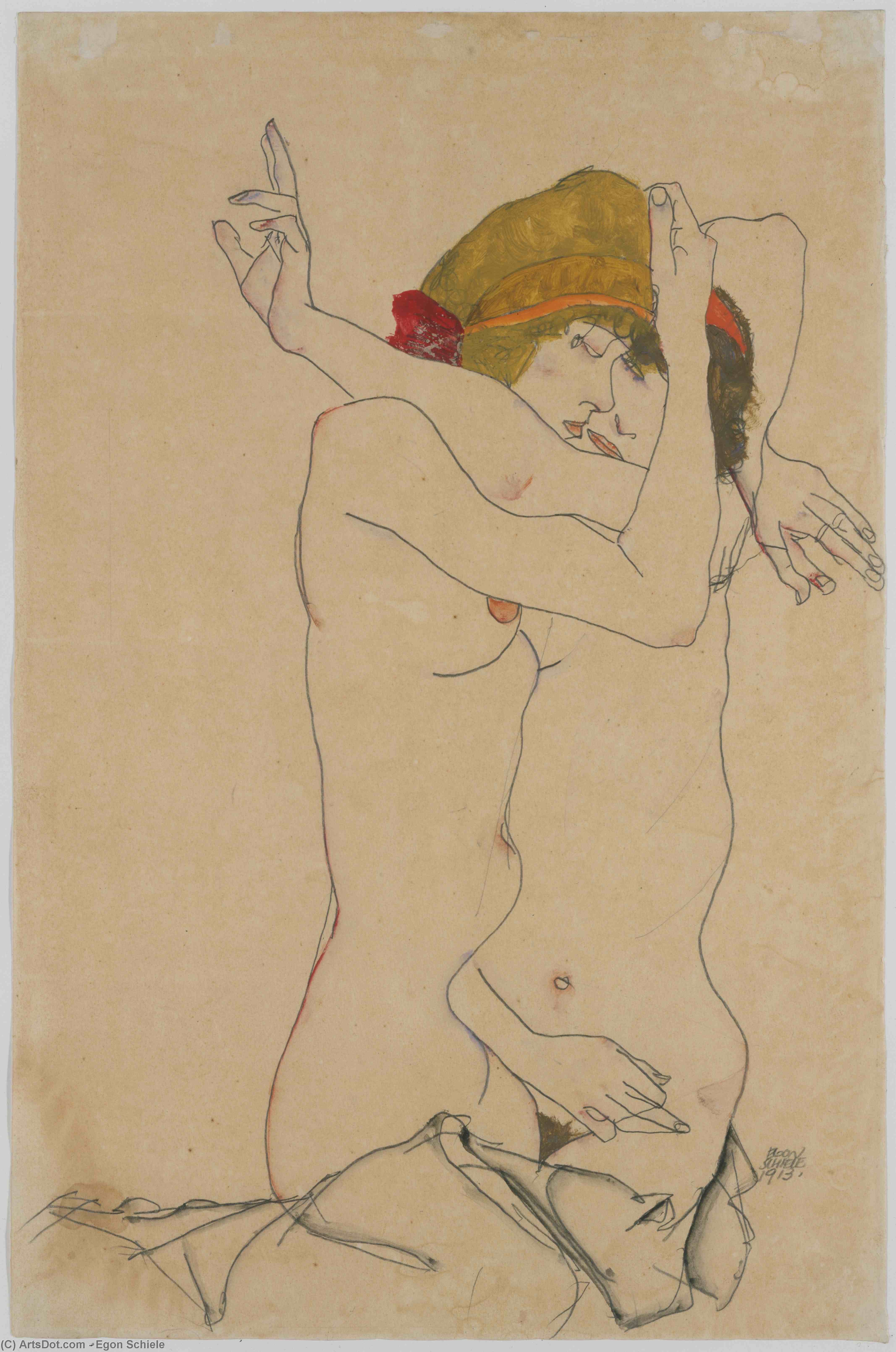 Dos Mujeres Abrazándose 1 — Egon Schiele
