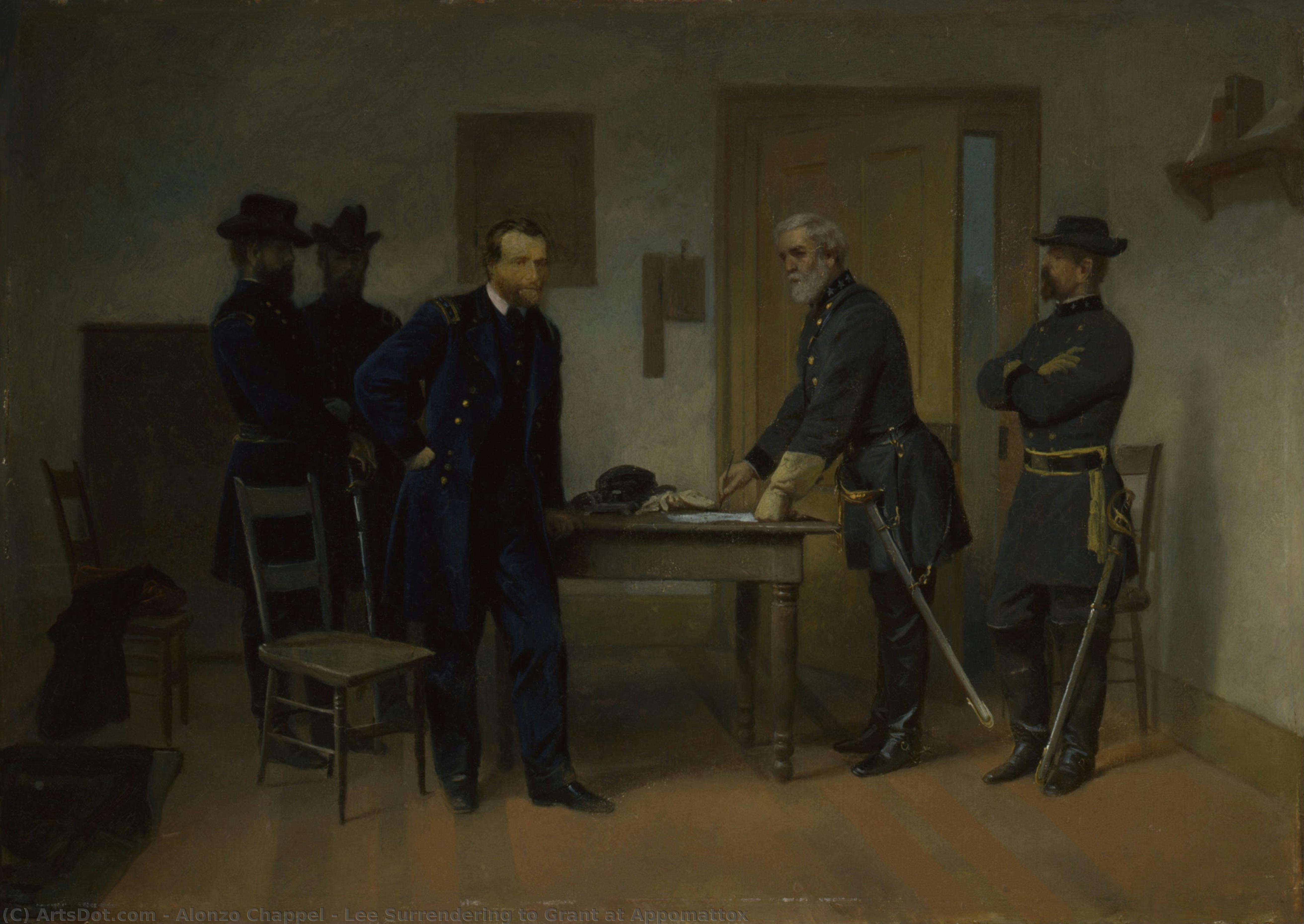 Lee Surrendering To Grant At Appomattox — Alonzo Chappel