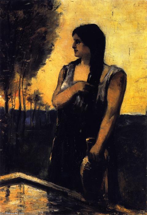 Rebecca At The Fountain — Lesser Ury