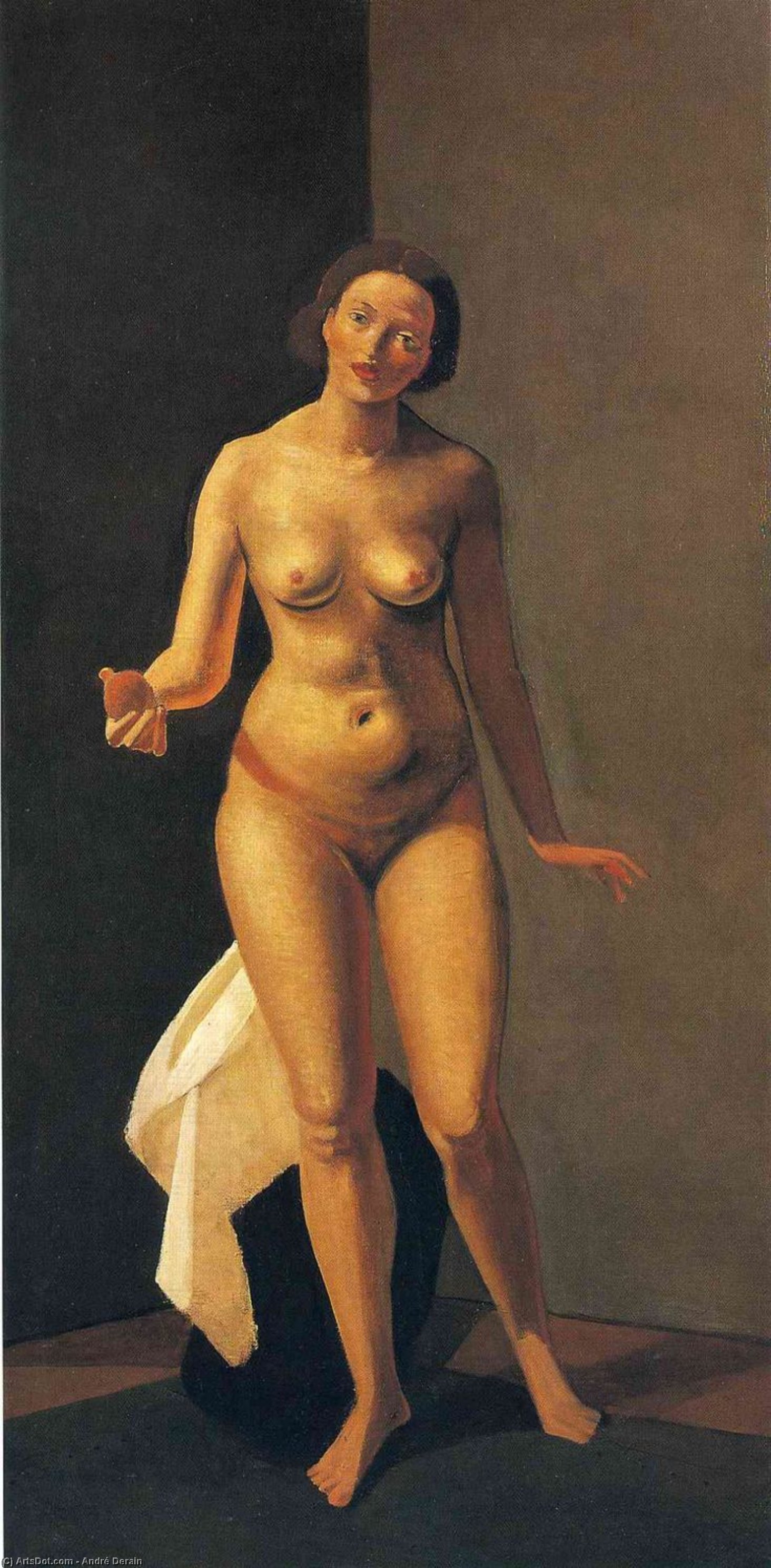 Female Nude Holding Apple — André Derain