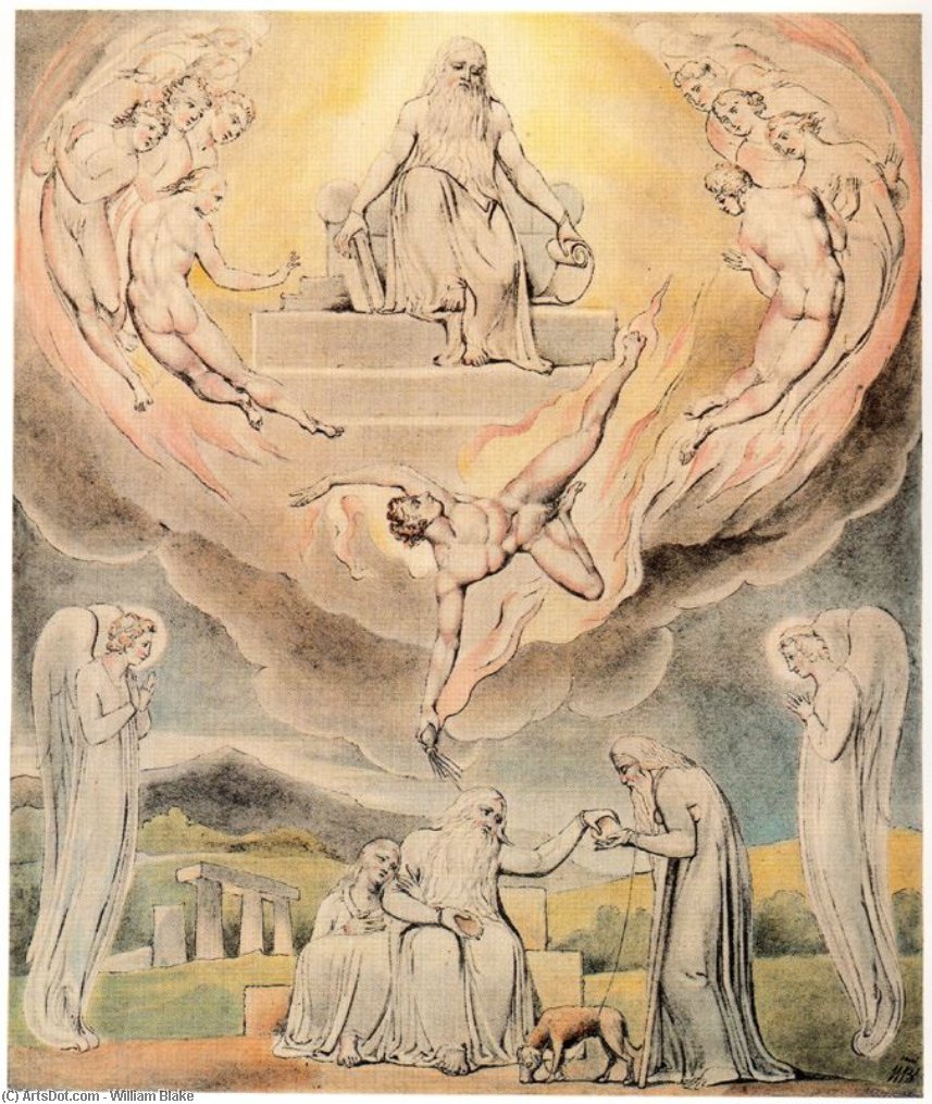 Satan Going Forth From The Presence Of The Lord — William Blake