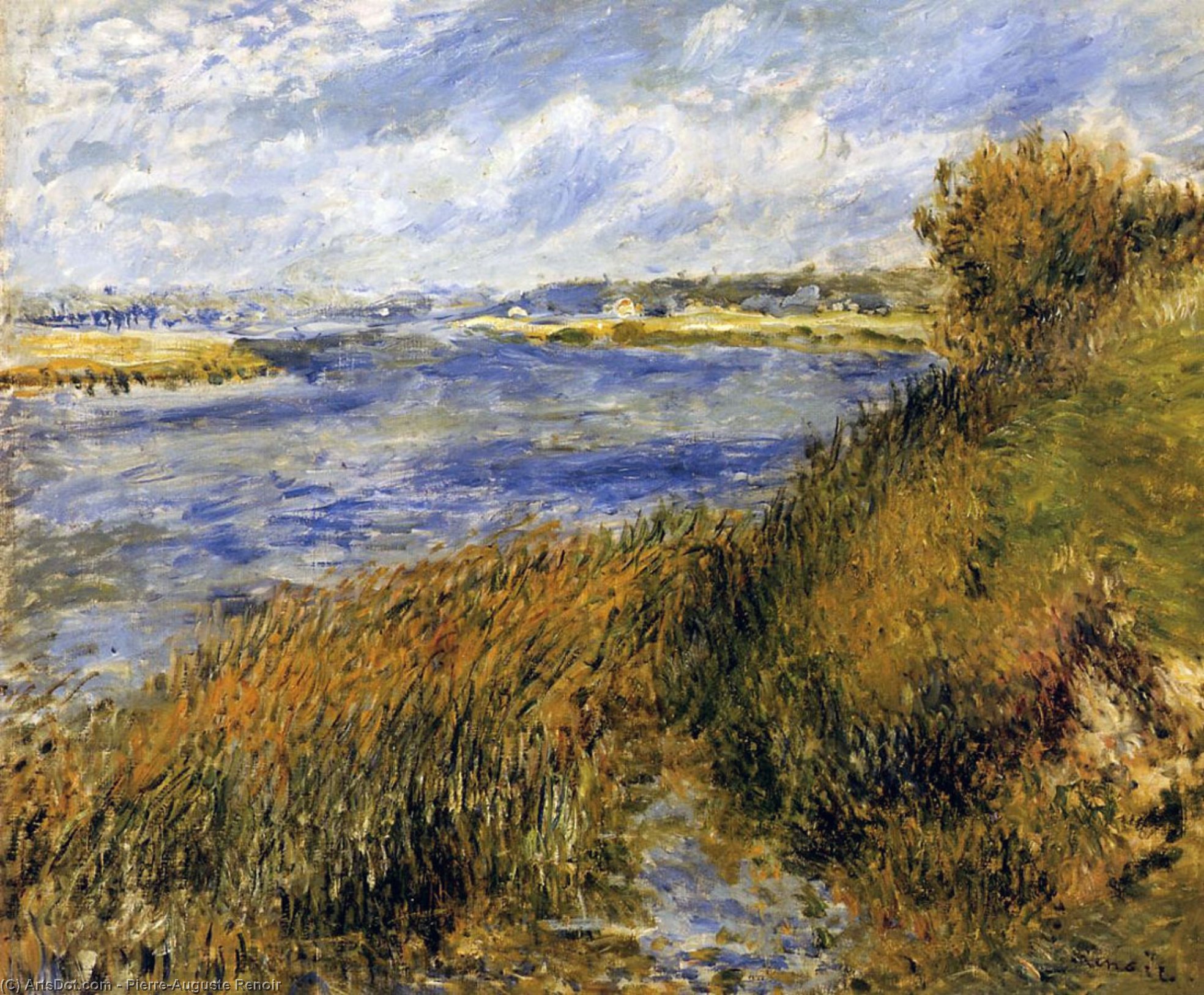 The Banks Of The Seine At Champrosay — Pierre-auguste Renoir