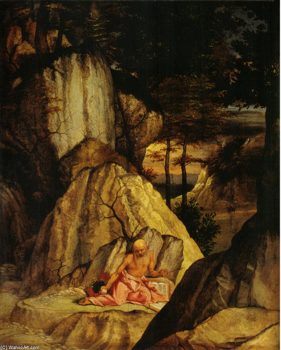 St. Jerome Meditating In The Desert — Lorenzo Lotto