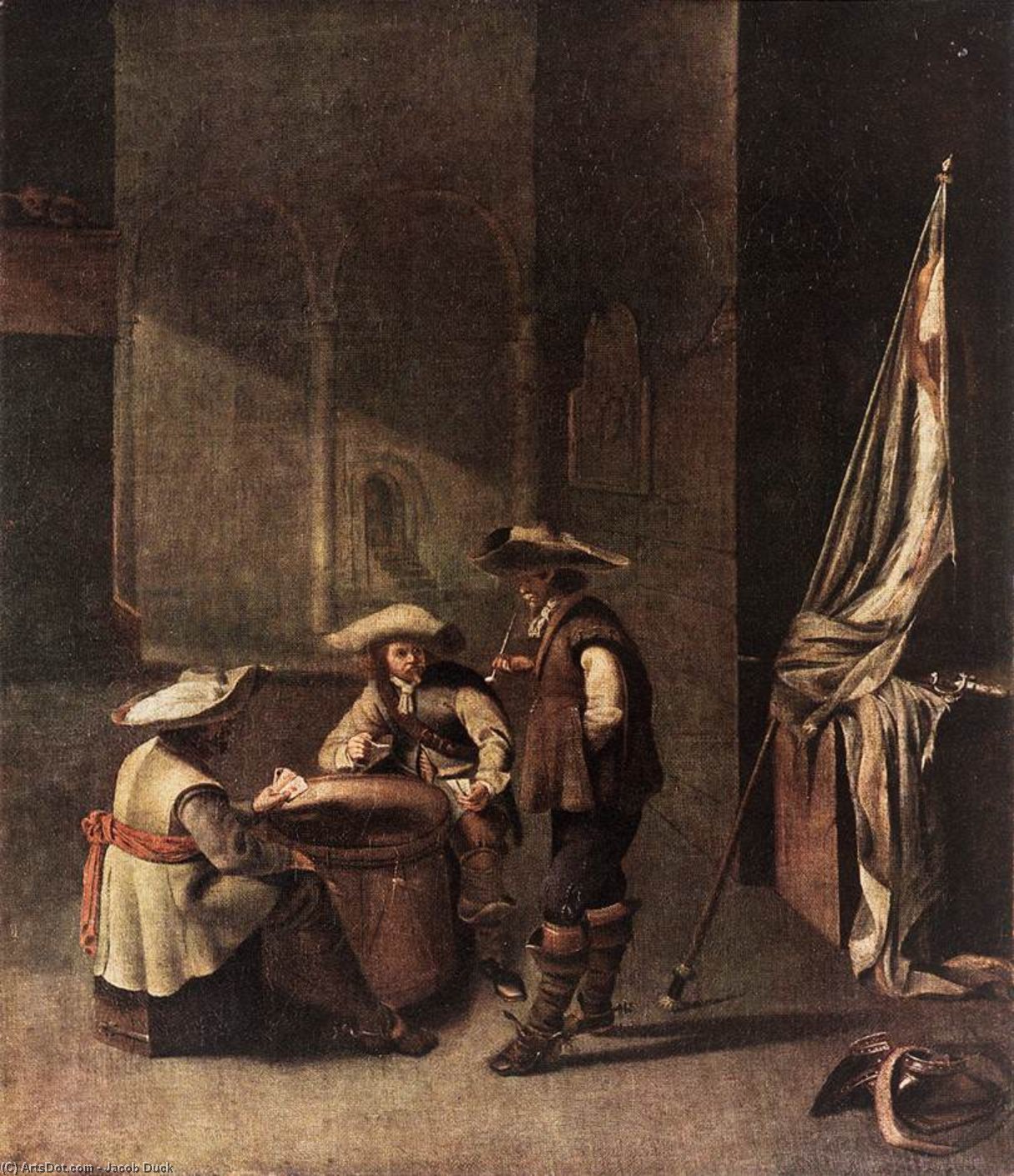 Guardroom With Soldiers Playing Cards — Jacob Duck