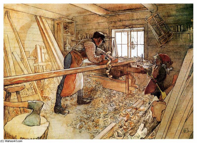 In The Carpenter Shop — Carl Larsson