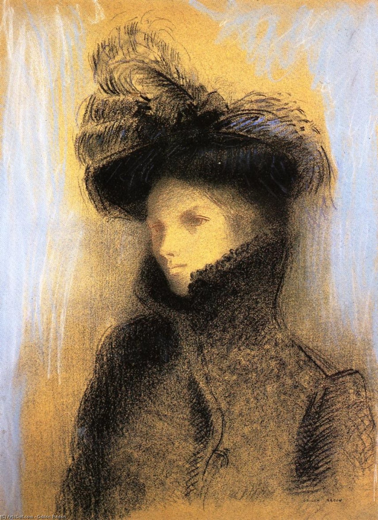 Portrait Of Marie Botkine — Odilon Redon