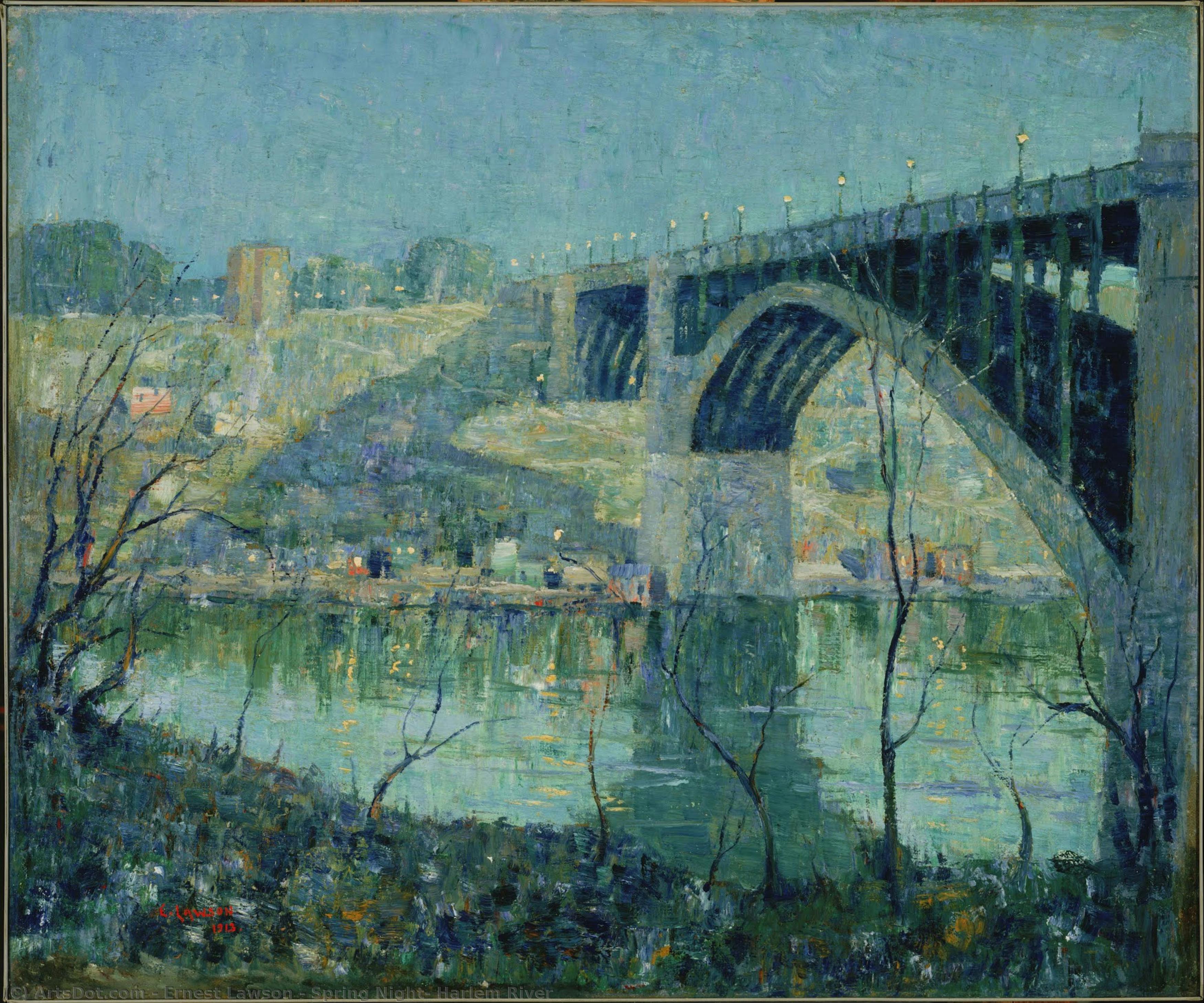 Spring Night, Harlem River — Ernest Lawson