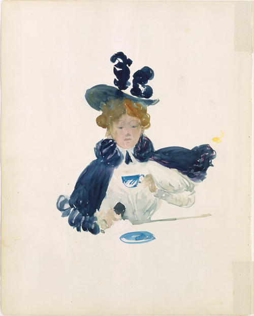 A Woman Drinking Tea — Maurice Brazil Prendergast
