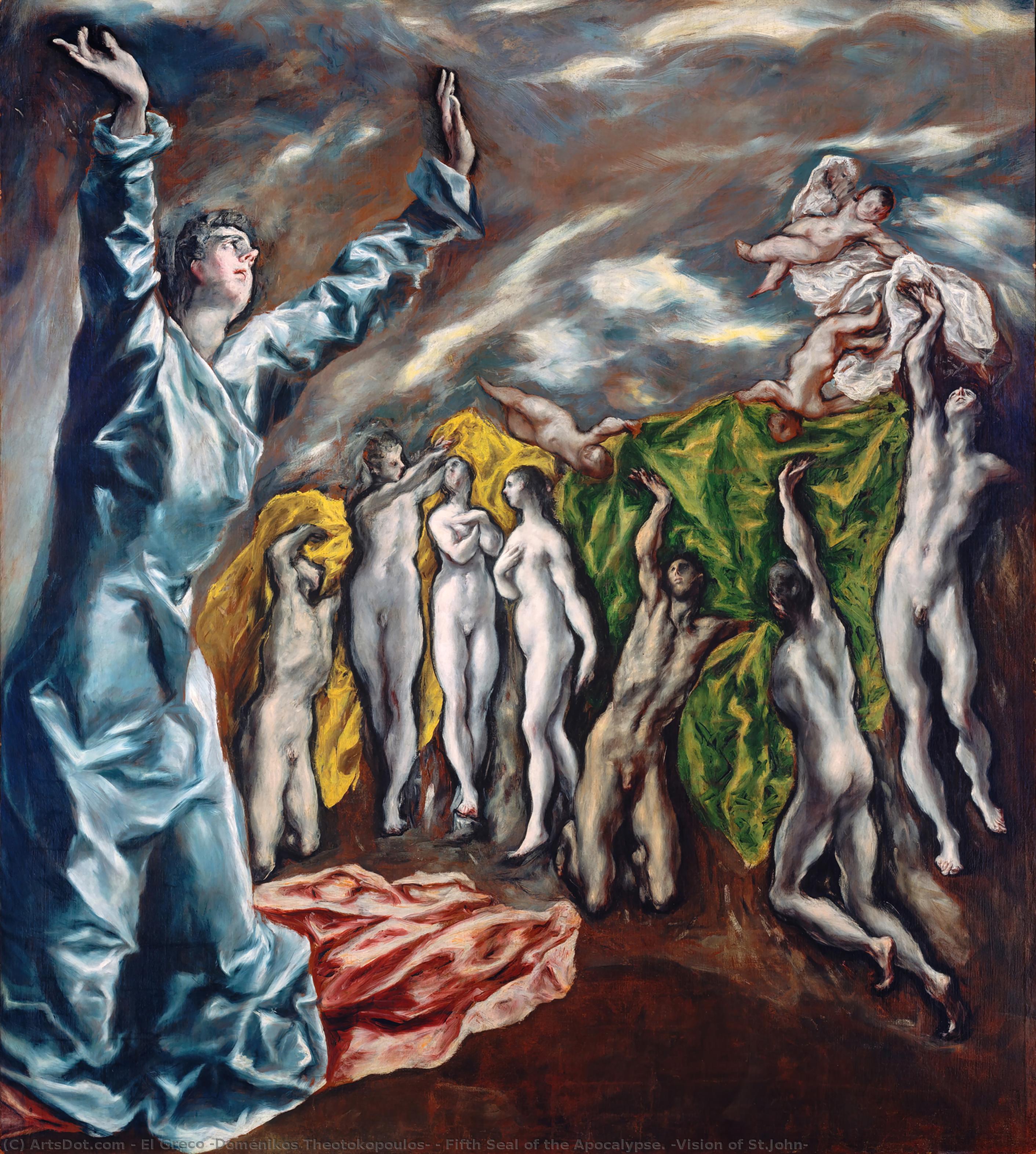 Fifth Seal Of The Apocalypse. (vision Of St.john) — El Greco