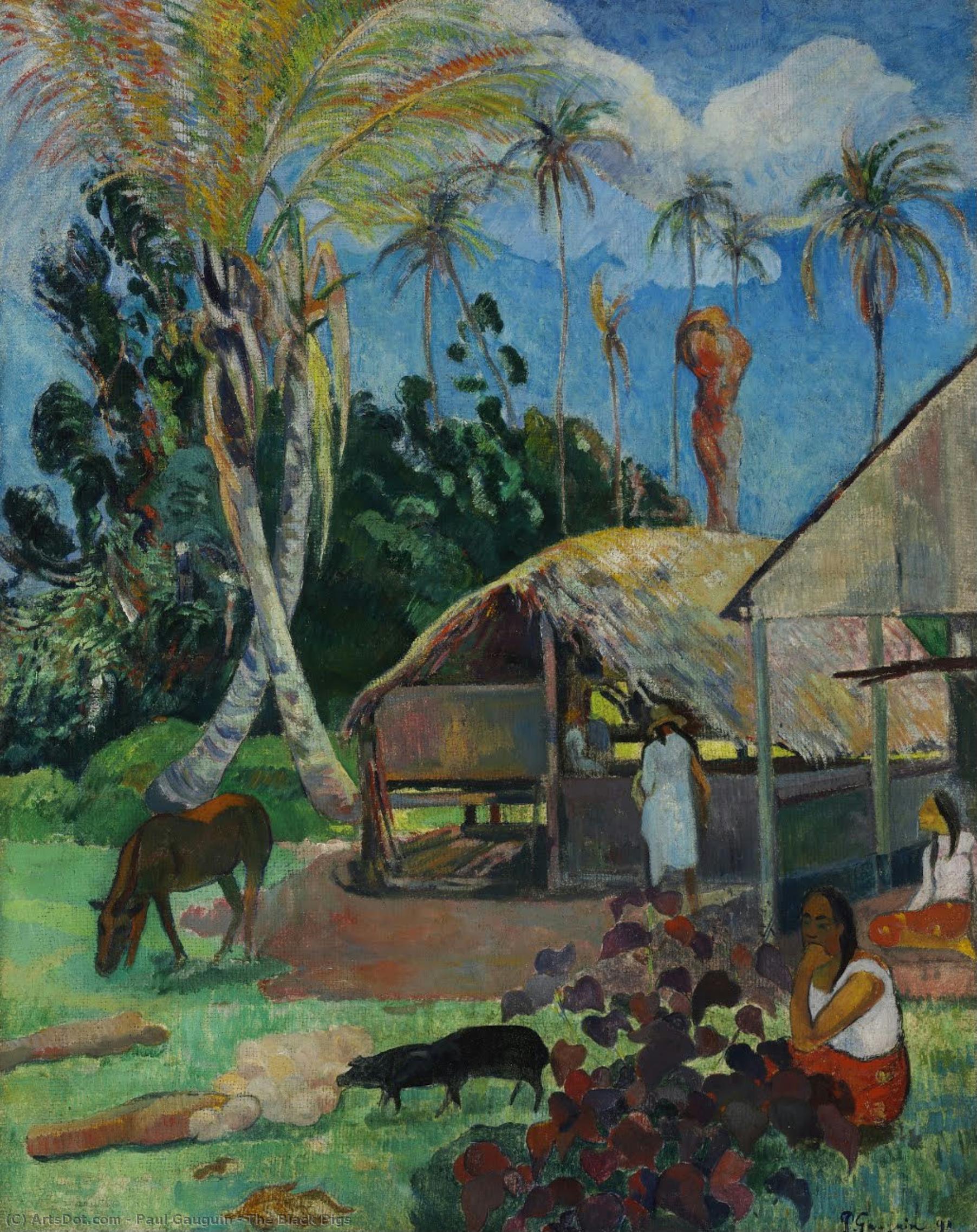The Black Pigs — Eugène Henri Paul Gauguin