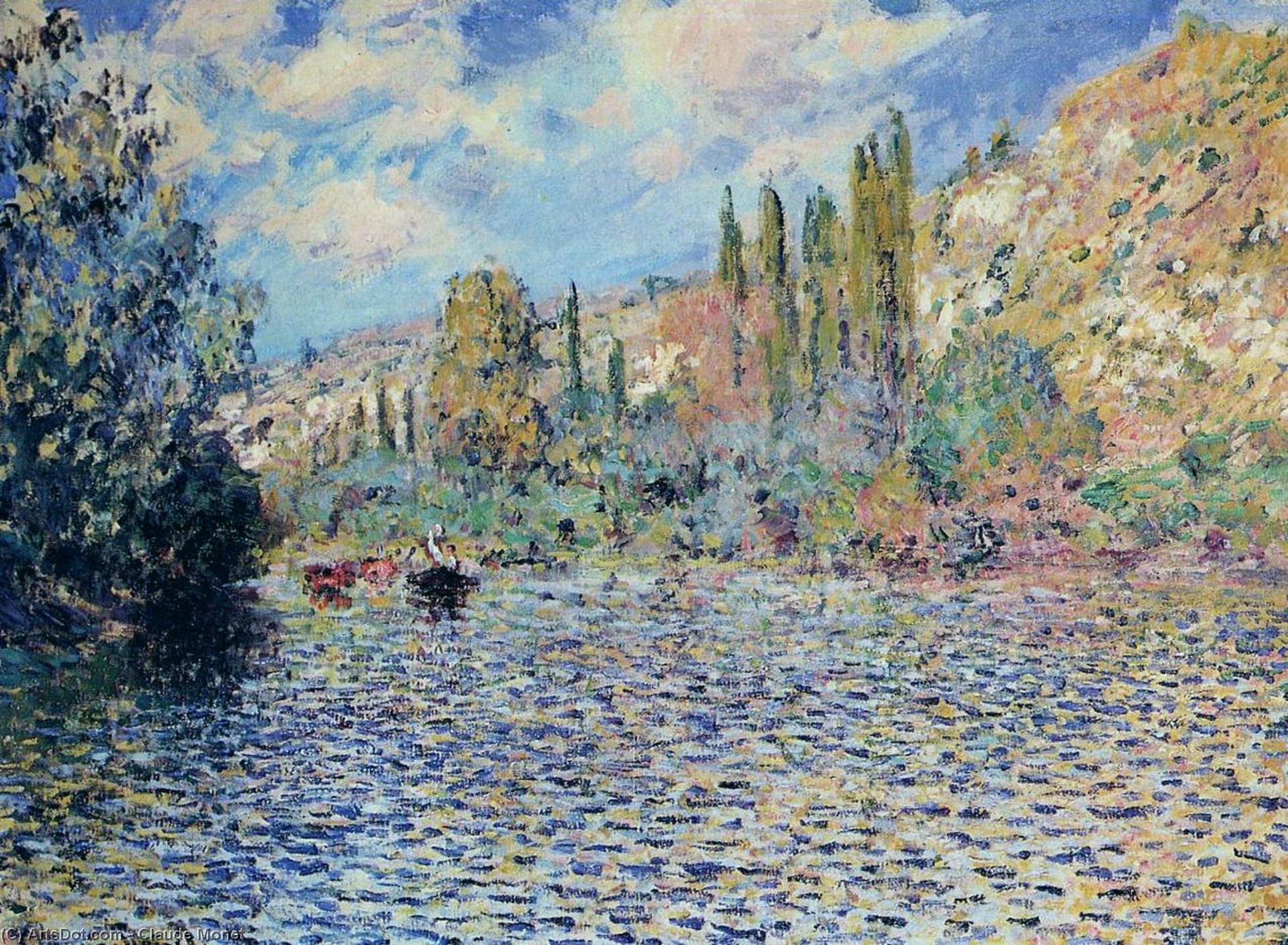 The Seine At Vetheuil — Claude Monet
