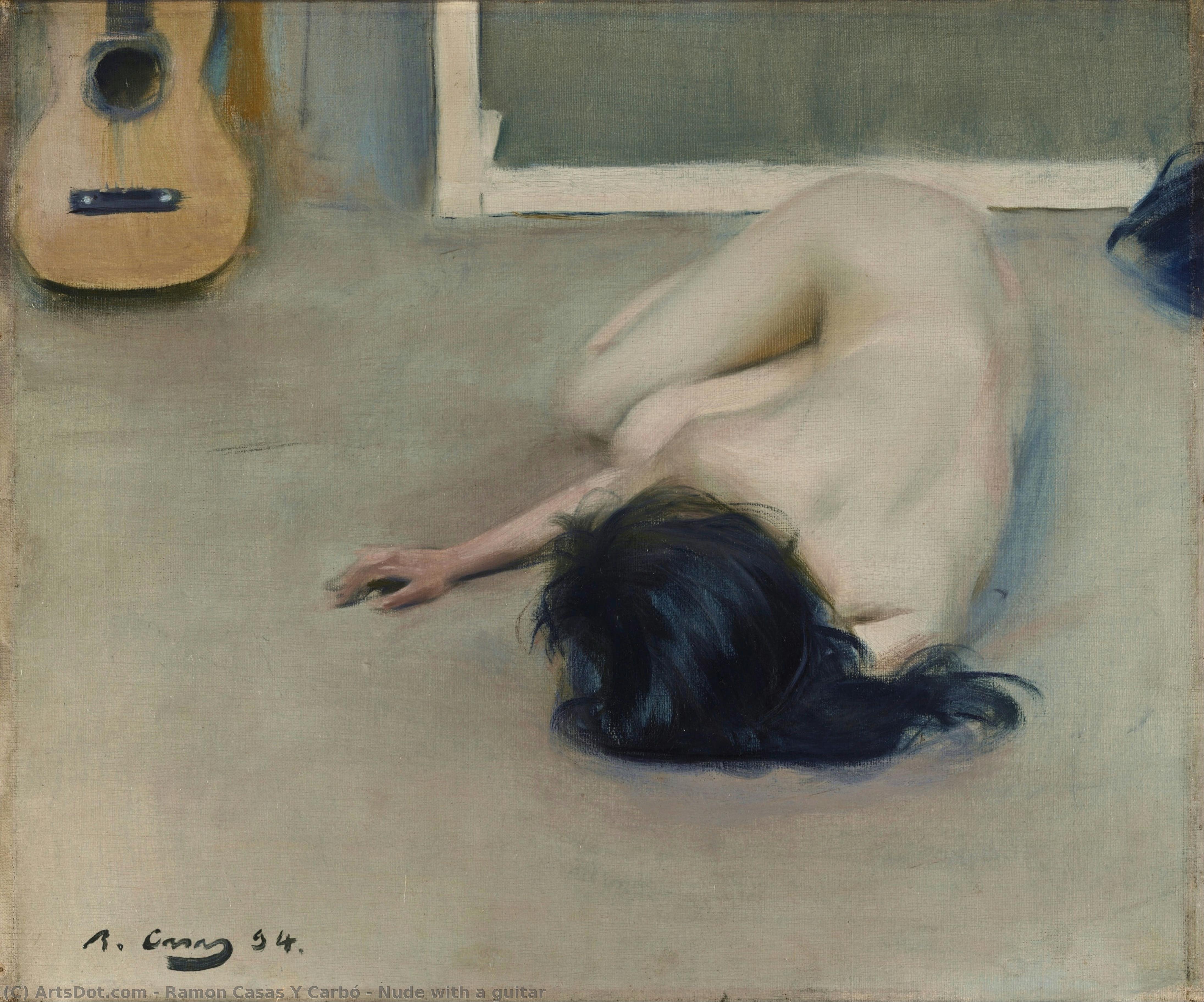 Nude With A Guitar — Ramon Casas I Carbó