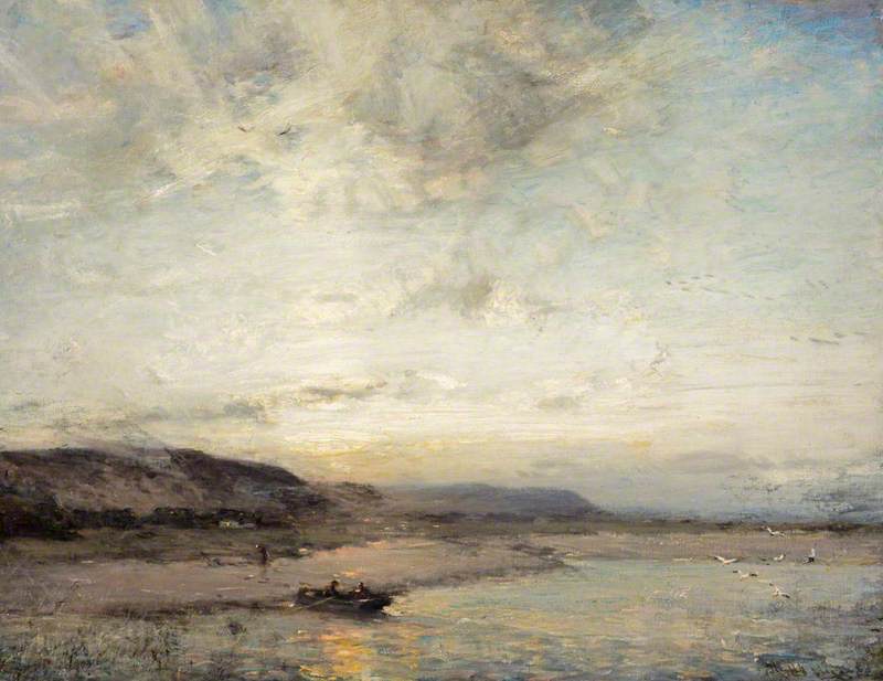 Sunset Near Glencaple On Solway — James Campbell Noble