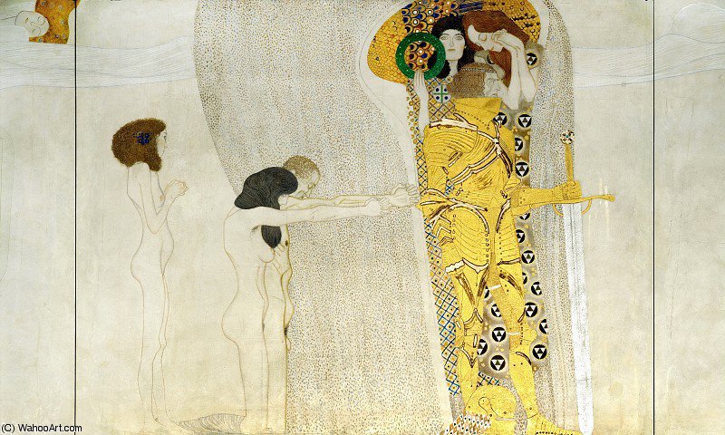 Beethoven Frieze, Suffering Humanity — Gustav Klimt