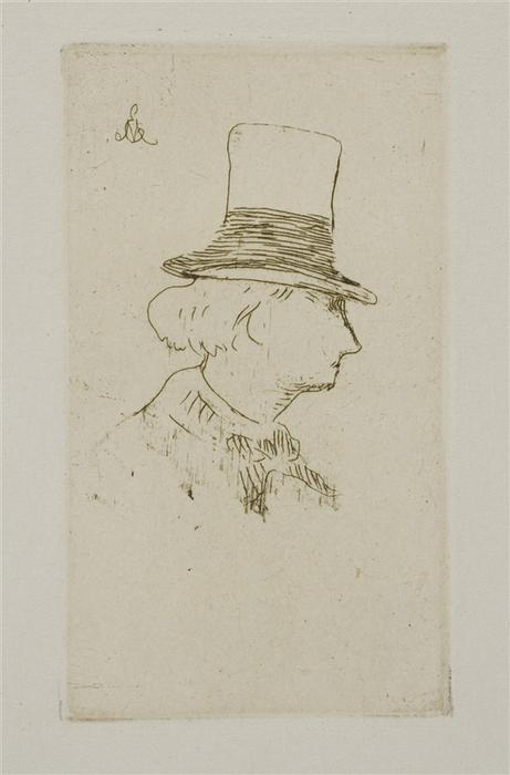 Baudelaire De Profil En Chapeau — Édouard Manet