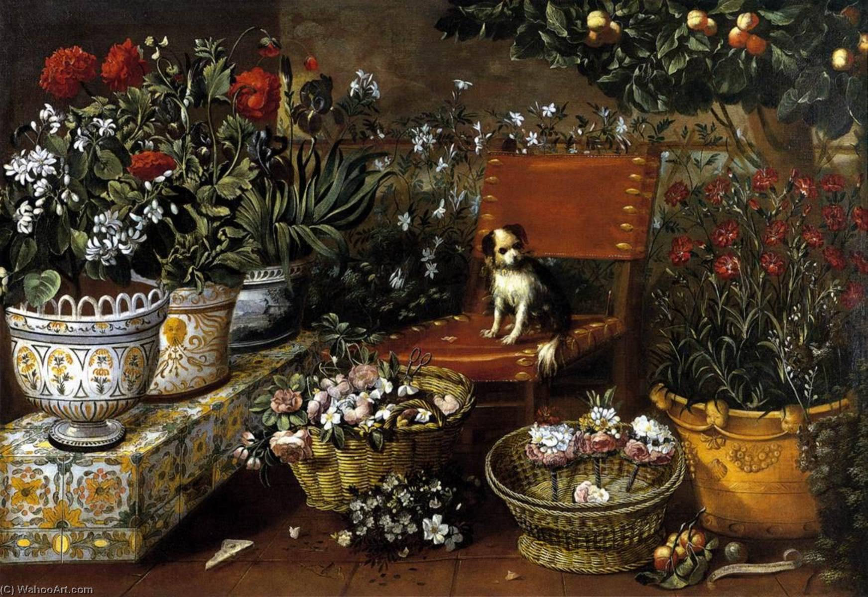 Garden View With A Puppy — Tomás Hiepes