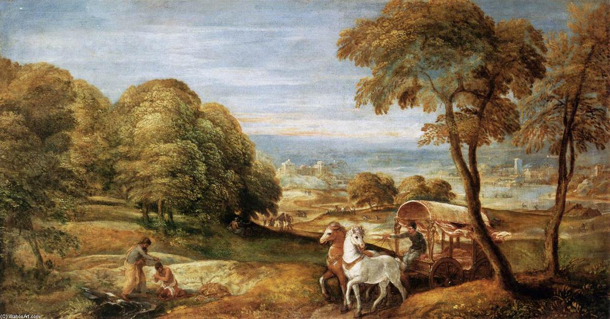 The Baptism Of The Ethiopian Eunuch By The Deacon Philip — Lambert Sustris