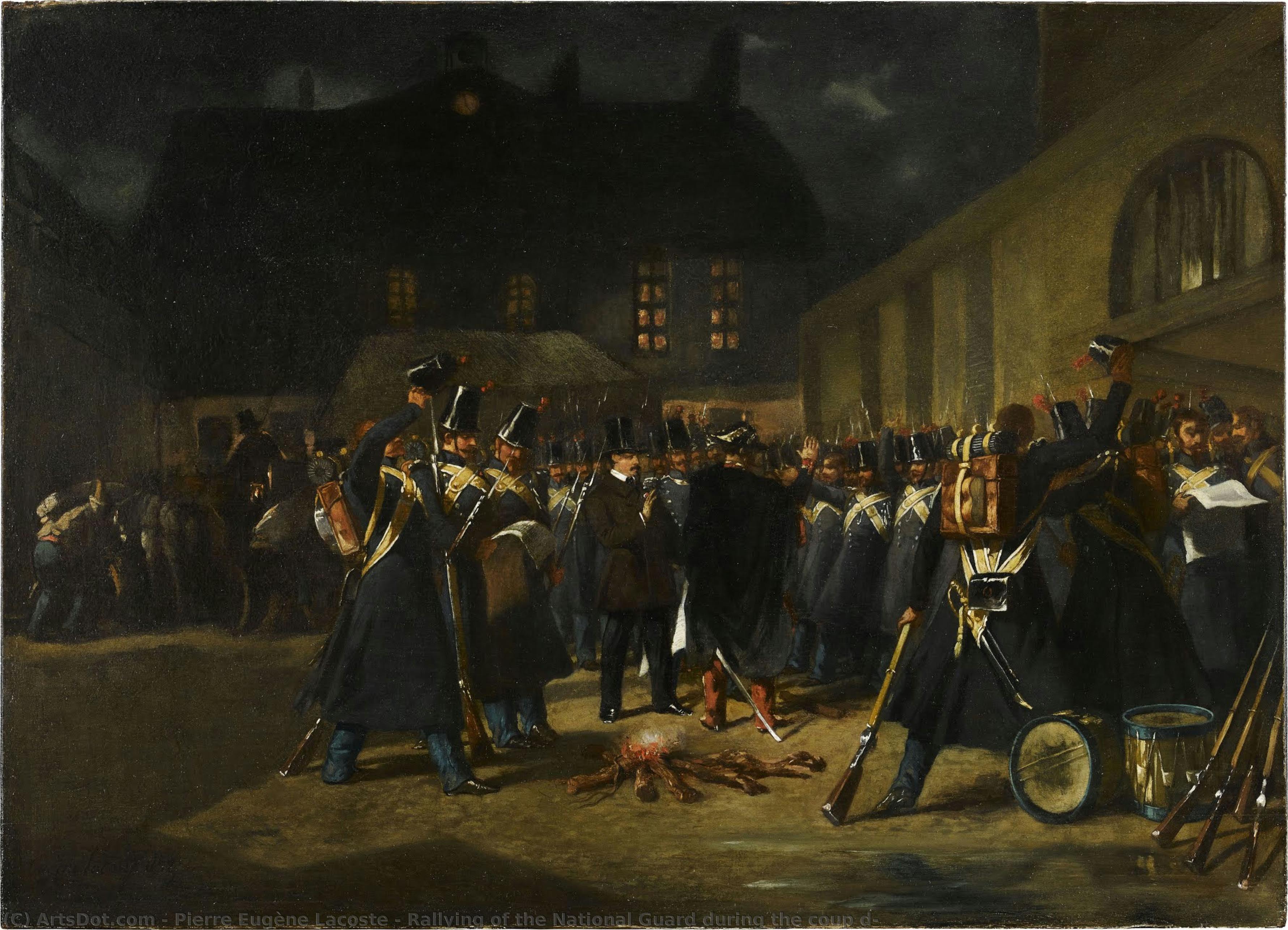 Rallying Of The National Guard During The Coup D — Pierre Eugène Lacoste