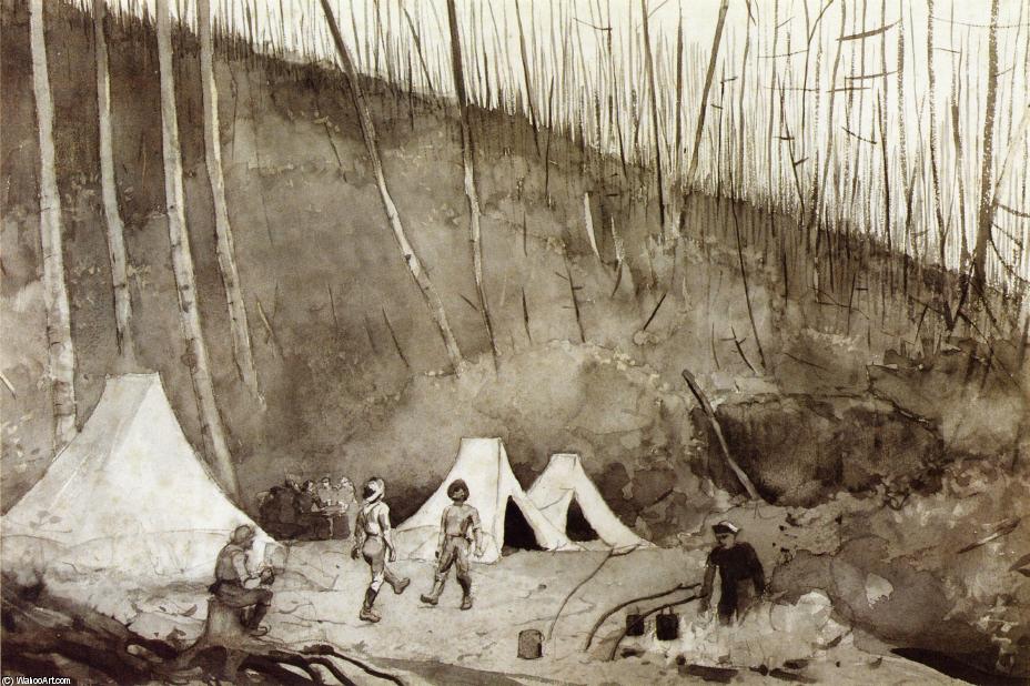 Dance Of The Woodsmen (also Known As Camp In Canada) — Winslow Homer