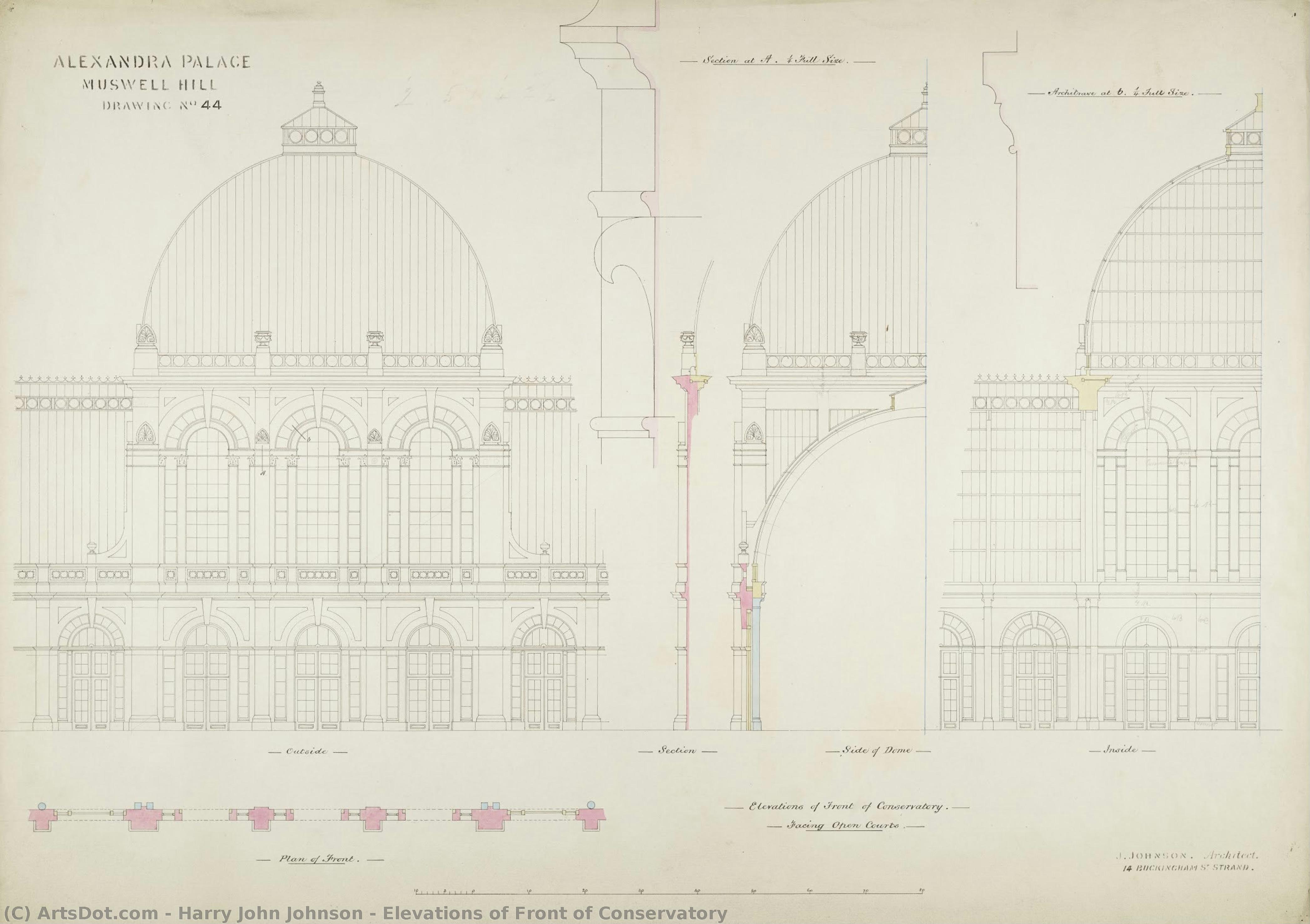 Elevations Of Front Of Conservatory — Harry John Johnson