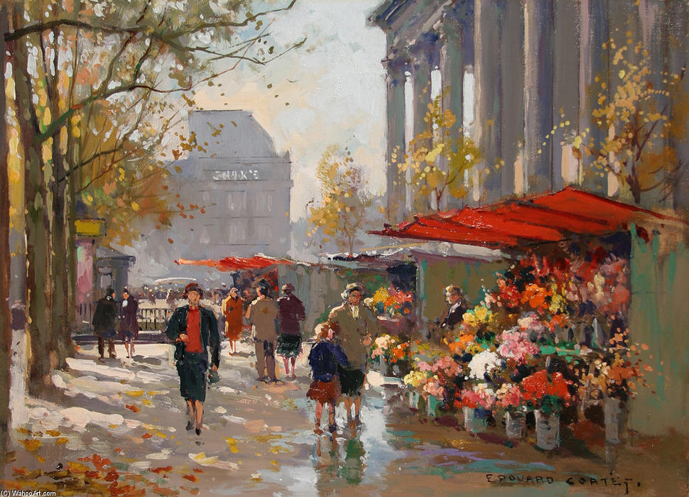 Flower Seller At La Madeleine — Edouard Cortès