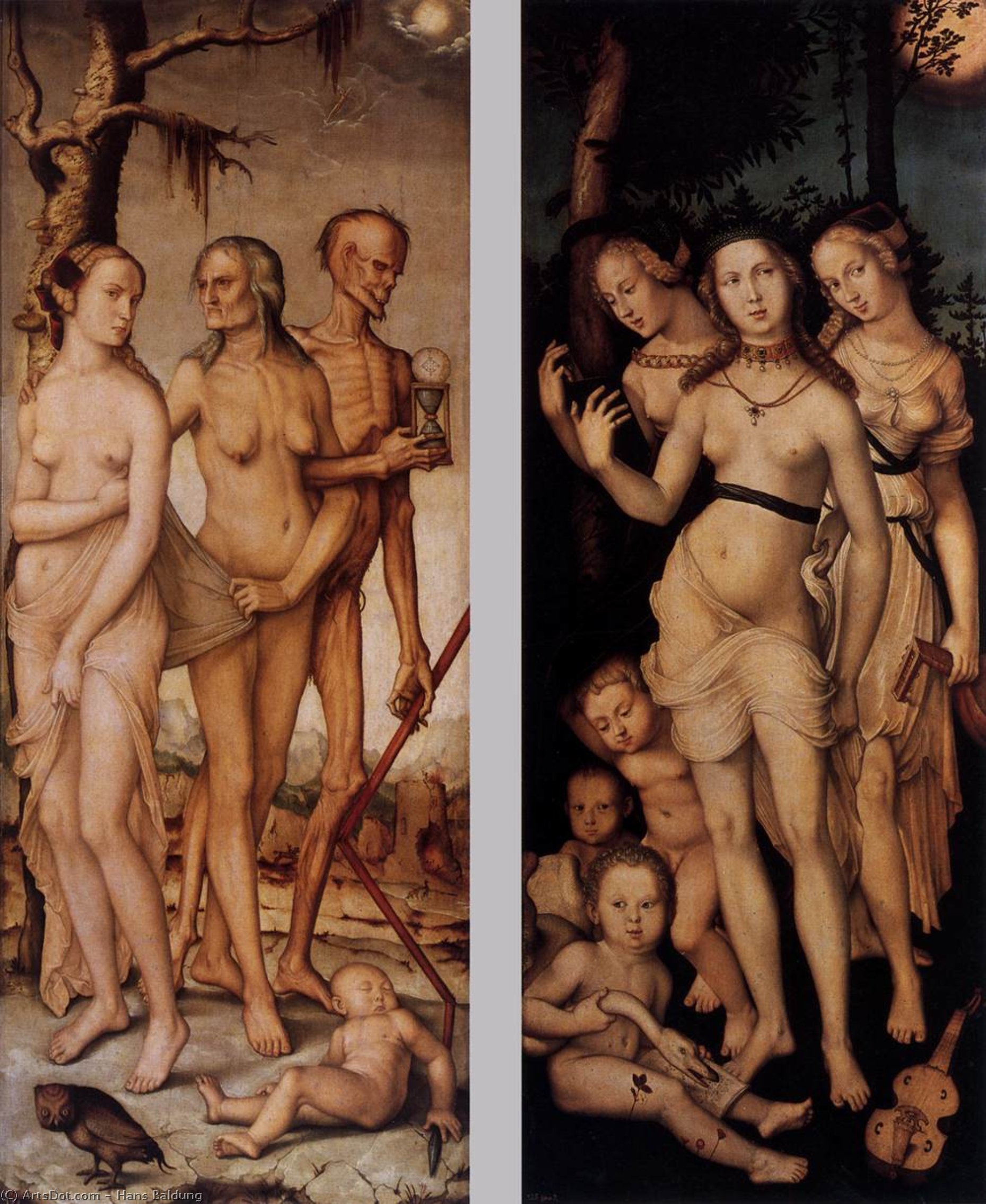 Three Ages Of Man And Three Graces — Hans Baldung