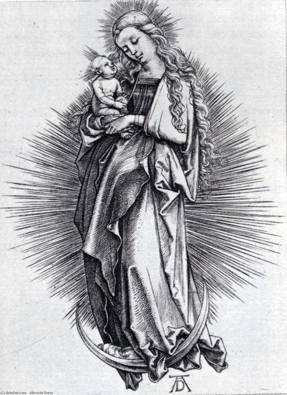The Virgin On The Crescent — Albrecht Dürer