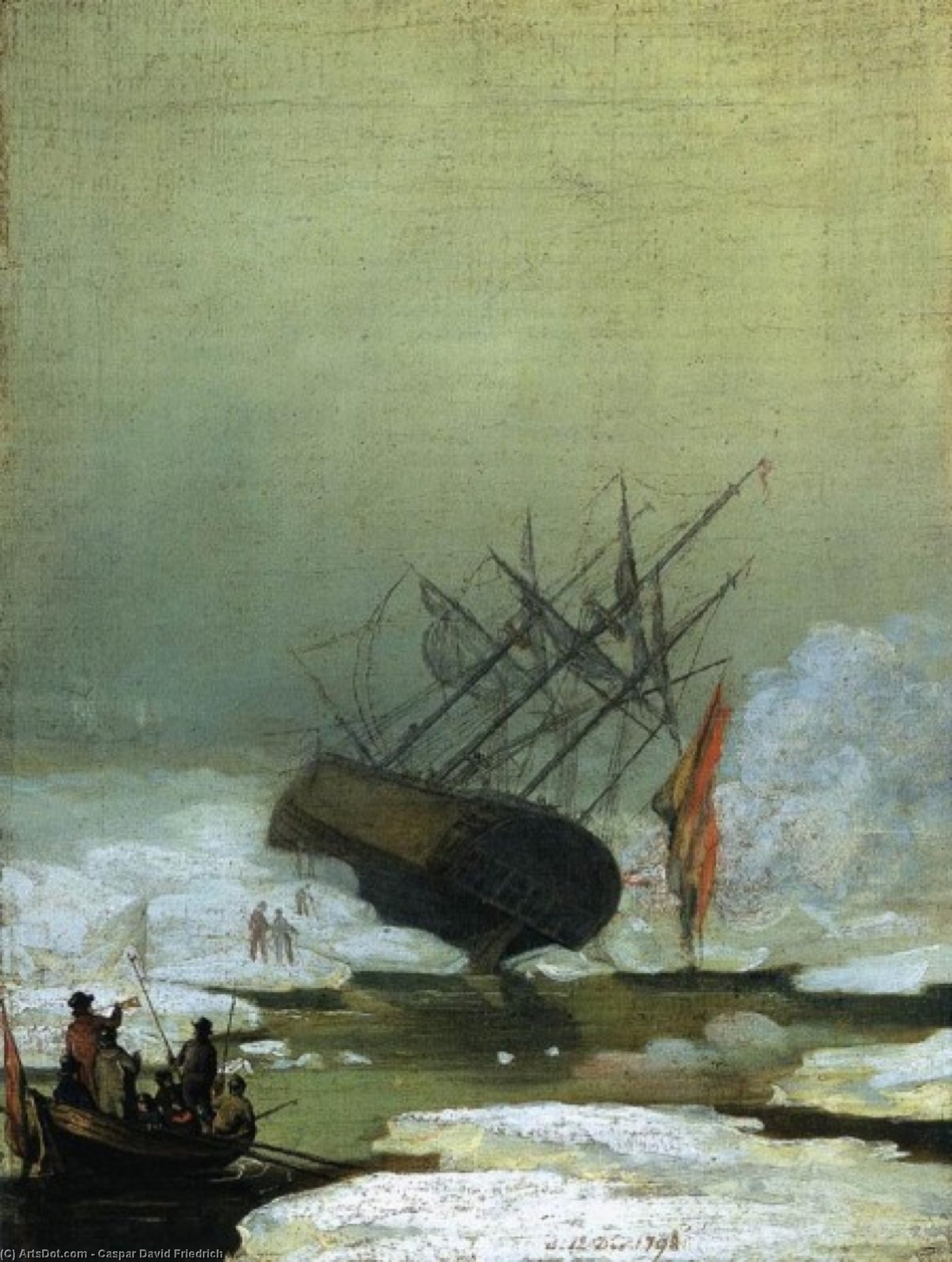 Wreck By The Sea — Caspar David Friedrich
