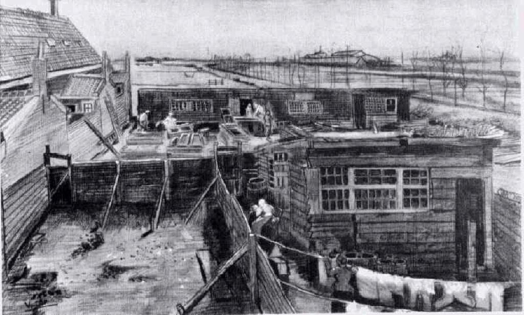 Carpenter's Yard And Laundry — Vincent Willem Van Gogh