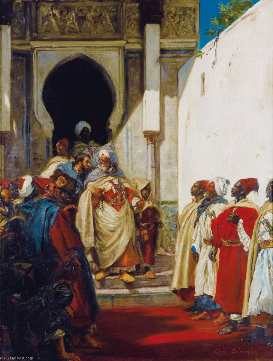 La Sortie Du Pacha — Edme Alexis Alfred Dehodencq