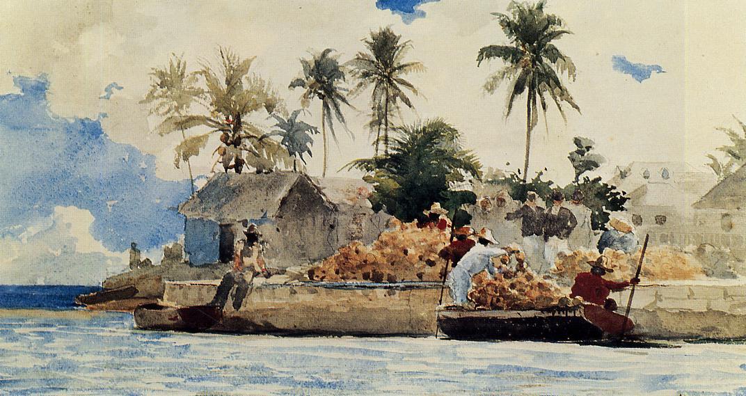 Sponge Fishing, Nassau — Winslow Homer
