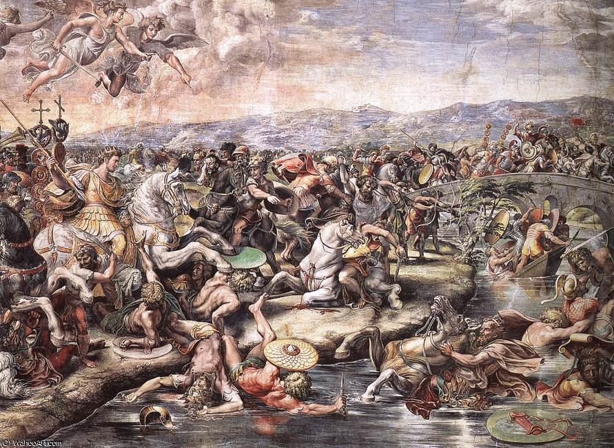 The Battle At Pons Milvius (detail) — Raphael